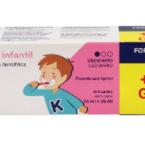 FLUORKIN PASTA INFANTIL FRESA 75+25ML.