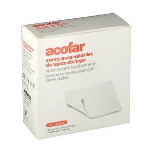 APOSITO ESTERIL TEJIDO SIN TEJER ACOFAR 50 COMPRESAS 10 cm x 10 cm