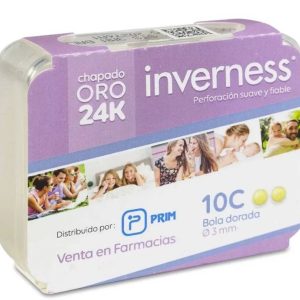INVERNESS PENDIENTE 24K 776C BOLA DORADA 3 MM