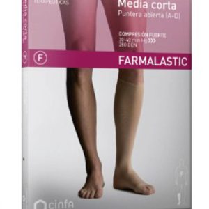 MEDIA CORTA (A-D) COMPRESION FUERTE FARMALASTIC PUNTERA ABIERTA TALLA EXTRAGRANDE