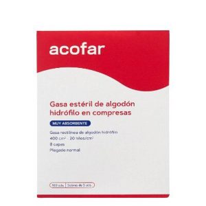 COMPRESAS GASA ESTERIL ACOFAR C/ 25 UND