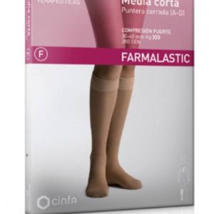 MEDIA CORTA (A-D) COMPRESION FUERTE FARMALASTIC TALLA REINA PLUS